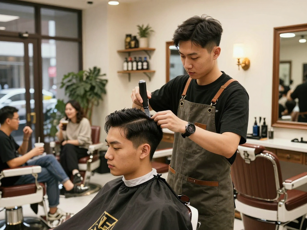 ROKOK88 login at a modern barbershop with professional hairstyling and a welcoming atmosphere.