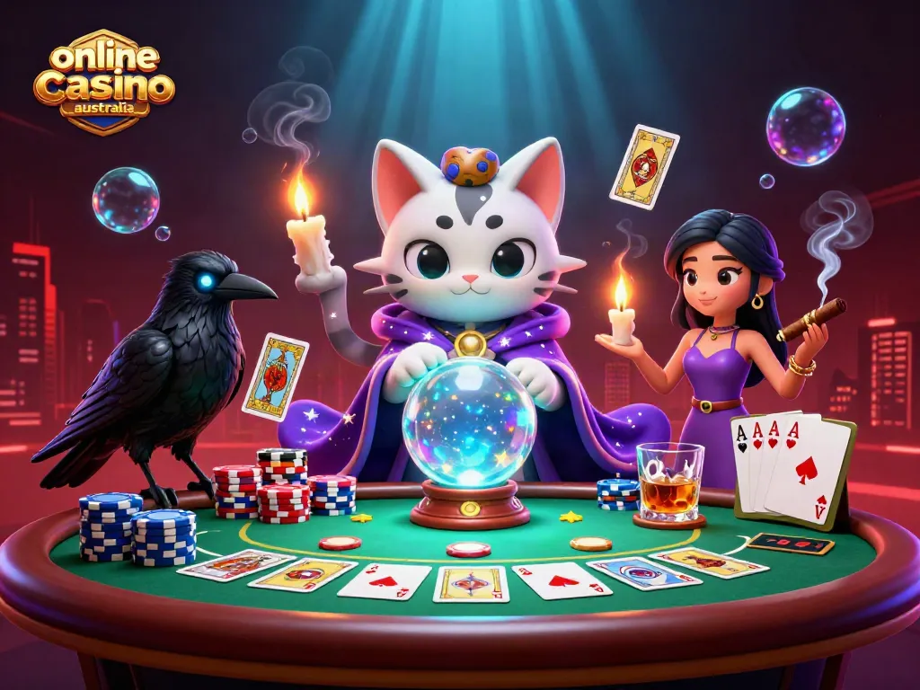 Experience exciting gameplay at an online casino Australia featuring mystical elements and vibrant details.
