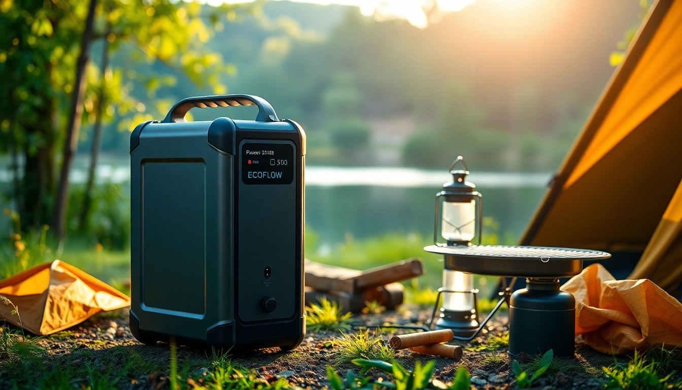 Powerful EcoFlow portable power station showcased in a scenic outdoor setting.