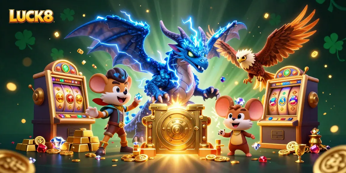 Engage in thrilling gameplay at LUCK8 with exciting slot machines and dynamic characters.