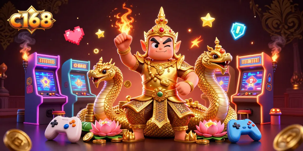 Spin and win with c168's vibrant casino scene featuring gold elements and dynamic game visuals.