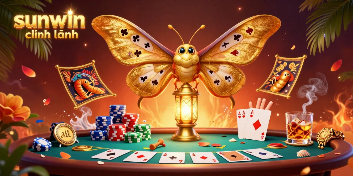 Engage in fun gaming at sunwin chính hãng with a vibrant casino scene full of excitement and colorful poker elements.